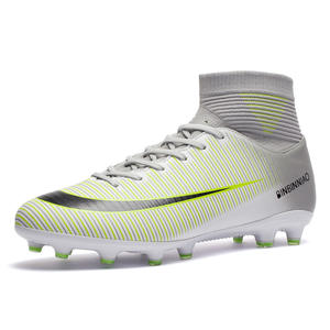 Suministro de fábrica, <span class=keywords><strong>botas</strong></span> de fútbol para exteriores, zapatos de fútbol de tobillo alto para hombres, tacos de fútbol sala para césped <span class=keywords><strong>artificial</strong></span> FG, zapatos de fútbol Unisex - Product Image 4