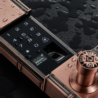 Villa-Eingang Digitales Fingerabdruck-Smartlock Doppeltür-Passwortschloss Europäischer Stil Hochwertiges Intelligentes Schloss