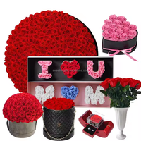 Idées de nouveaux produits 2026, fleurs préservées florales durables, articles personnalisés, boîte de 250 roses éternelles pour la Saint-Valentin, cadeau pour la fête des mères