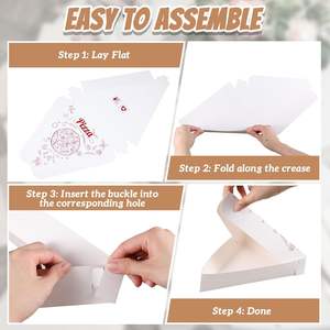 Boîtes à pizza blanches jetables pour tranches individuelles, barquettes individuelles pour tranches de pizza, supports pour une seule portion, pour anniversaires, mariages, fournitures de fête - Product Image 3