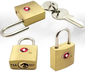 公寓行李锁广泛使用TSA批发垫锁定制安全旅行黄铜挂锁带钥匙