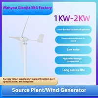 Éolienne à axe horizontal Smart Catfish 500W 100Kw pour centrale électrique urbaine, tension de sortie 12V/24V/48V, rotor de 750mm