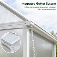 Kit de Invernadero de Policarbonato para Exteriores SEEYES, Invernadero de Jardín con Estructura de Aluminio y Techo Ventilado, Fabricante OEM ODM