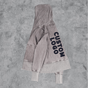 Sudadera con capucha transpirable ecológica con cremallera completa y serigrafía bordada de invierno para hombre 2025 - Product Image 3