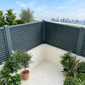 Solutions <span class=keywords><strong>de</strong></span> clôtures en aluminium à lamelles élégantes et économiques, clôtures et portes modernes en aluminium noir à lamelles métalliques - Product Image 2
