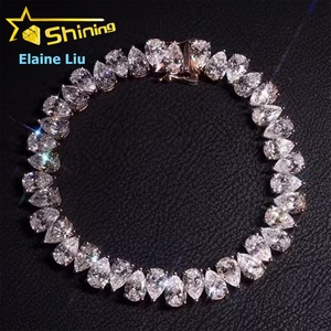 Bijoux Hip Hop en Moissanite Diamant VVS, Bracelet Tennis Personnalisé Iced Out en Moissanite VVS, <span class=keywords><strong>Collier</strong></span> Chaîne Tennis en Argent 925 - Product Image 5