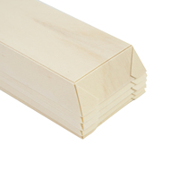 Nouveauté : Moules en bois jetables rectangulaires pour micro-ondes, pour la cuisson de gâteaux et biscuits en boulangerie, avec plateaux d'emballage