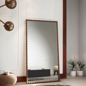 Factory Modern Original Rectangular Wall Full Length <strong>Mirror</strong> with Solid <strong>Beads</strong> Wooden Frame Handmade Decorative - Product Image 5