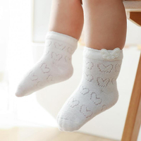Chaussettes d'été en coton avec peigne pour bébé Chaussettes en maille ultra-mince pour enfants en vente