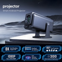 Nuevo Diseño V1 Pro Mini Proyector de Enfoque Automático, Video Android 14 Smart TV Full HD 1080P BT WiFi 6, Proyector Portátil de Tiro Corto 4K