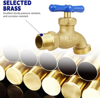 TMOK 1/2 NPT 3/4 GHT Vanne extérieure en laiton Tuyau d'eau extérieur Bavoir Robinet Robinet Robinet Robinet Robinet
