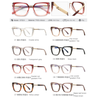 Lunettes anti-lumière bleue pour femmes MS 97824, monture carrée en métal TR90, qualité artisanale supérieure