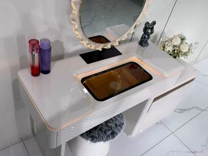 Solid wood <b>dressing</b> <b>table</b> with <b>mirror</b> lighting and drawer cabinet with Bedroom furniture for makeup <b>vanity</b> with storage drawers - Product Image 4