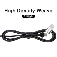 Câble de charge et de données multifonctionnel promotionnel en nylon tressé 3-en-1 à double entrée USB Type C de 1,2 m avec logo LED pour plusieurs appareils