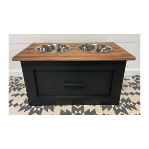 Penjualan terlaris 2 mangkuk tempat makan anjing dengan laci tinggi mangkuk anjing peliharaan mangkuk & pengumpan otomatis - Product Image 3