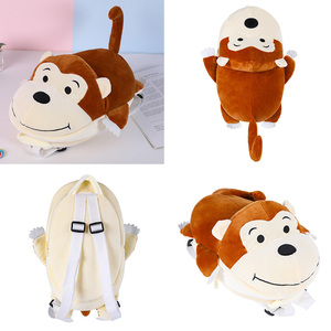 Logo personnalisé décontracté 3D dessin animé <span class=keywords><strong>Panda</strong></span> animal sac à dos scolaire court en peluche maternelle cartables pour enfants - Product Image 6