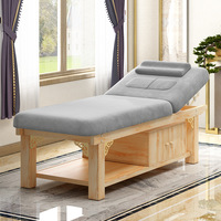 Table de massage de luxe Offre Spéciale lit de massage stationnaire en bois lit facial spa