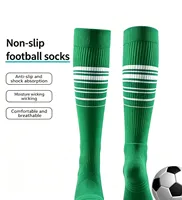 Chaussettes de football antidérapantes personnalisées, respirantes et absorbant l'humidité, chaussettes de sport pour le football