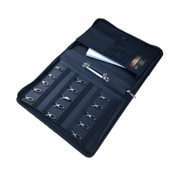 Porte-documents en cuir PU et étui à clés portable A4 en cuir PU avec fermeture éclair, porte-documents avec porte-clés