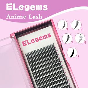 Pbt Matériel Anime Lashes Soft Volume Fan Manga Cosplay Spikes Premade 3d Print Design Tower Lash Extensions - Product Image 2