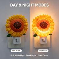 Lampe de nuit LED décorative en forme de tournesol, rotative à 360°, lumière douce et chaude, pour chambre à coucher, décoration intérieure toutes saisons, vente en gros d'usine, OEM