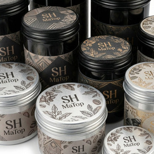 Barattolo Personalizzato Vuoto per Caffè <span class=keywords><strong>in</strong></span> Grani, 250g, <span class=keywords><strong>in</strong></span> Alluminio Nero Lucido - Product Image 2