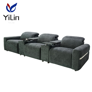 Sofá de Cine en Casa Moderno VIP Personalizado, Muebles de Sala de Estar, Reposacabezas Eléctrico con Doble <span class=keywords><strong>Motor</strong></span> y Masaje - Product Image 6