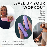 Barres d'haltères avec logo personnalisé Ensemble d'haltères antidérapants en silicone pour femmes pour la marche, le yoga, la danse Barre Pilates Cardio Aérobic