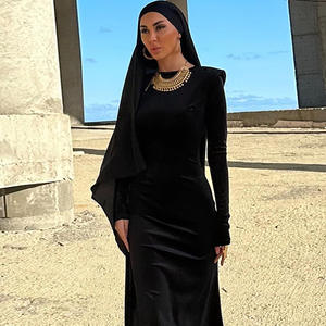 Velours indéfini à manches longues élégantes femmes robes soirée Club bal dames 2023 vêtements d'hiver - Product Image 4