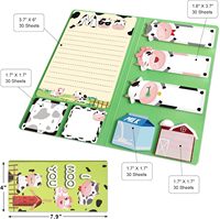 Blocs-notes adhésifs personnalisés avec logo, série animale, haute qualité, couleurs variées, impression CMYK/Pantone, agenda portable auto-adhésif