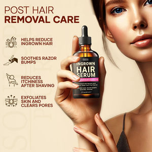 Sérum biologique pour poils incarnés, solution pour la zone du bikini, visage-Huile pour poils incarnés qui apaise, exfolie et nourrit - Product Image 4