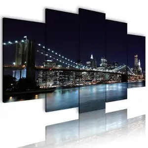 Paintings Art Wall Picture Canvas Prints City Night Frame Decorative Decor Modern Abstract Custom Oil Painting