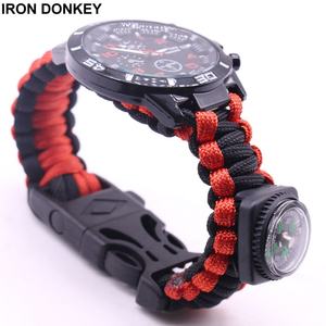 Bracelet IRONDONKEY Montre électronique OEM Bracelet de tissage à la main en plein air Aventure sauvage Corde parapluie à sept noyaux - Product Image 6