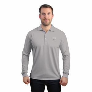Polo personalizado de algodón 100% <span class=keywords><strong>para</strong></span> hombre, serigrafía de manga larga, cómodo <span class=keywords><strong>para</strong></span> otoño, Polo de alta calidad - Product Image 5