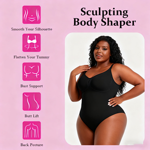 여름 얇은 통기성 바디 셰이퍼 쉐이핑 삼각형 바디 수트 쉐이프웨어 여성용 섹시한 등이없는 셰이퍼 여성용 슬림 타이트 - Product Image 4
