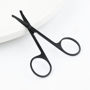 Profissional personalizado 9cm aço inoxidável preto segurança cabelo nariz tesoura - Product Image 2