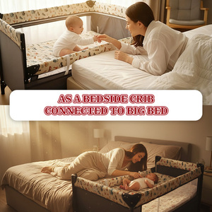 Cuna <span class=keywords><strong>Colecho</strong></span> Multifuncional con Certificación EN y ASTM, con Cambiador para Bebés, para Importadores - Product Image 4