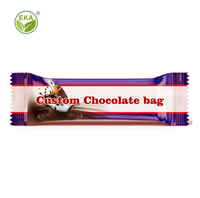 Emballage personnalisé en gros pour barres chocolatées aux champignons, thermoscellage, enveloppe à rabat