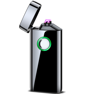 Accendino Elettrico Ricaricabile Portatile FREN FR-617 a Doppio Arco in Lega di Zinco, Design Minimalista, per Sigarette e Sigari - Product Image 4