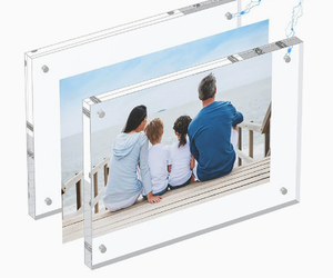 Marco de Fotos Acrílico, Soporte Transparente para Exhibición de Fotos de 6 Pulgadas, Marco Magnético Personalizable - Product Image 3