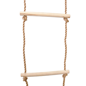 אביזרי משחק ילדים טיפוס על סולם חבל עם מדרגות עץ ילדים חבל טיפוס סולם - Product Image 3