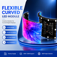 Écran LED flexible P1.25 P1.86 P2 P2.5, module LED souple, panneau circulaire, mur vidéo pliable, panneau d'affichage créatif, prix OEM