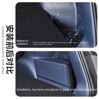 Boîte de rangement de coffre de voiture en cuir ABS Geely Galaxy E5 avec fente latérale et protection arrière