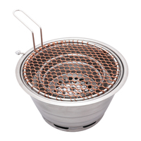 Pinnovo – grilles de barbecue au charbon de bois en acier inoxydable, plaques de cuisson coréennes pour la cuisson au restaurant, sortie supérieure