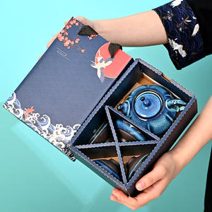 Factory Sale Günstige Keramik Vintage Tee tasse Tee Set 1 Teekanne 4 Tasse mit Geschenk box - Product Image 1