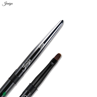 Ensemble de pinceaux à ongles professionnels pour nail art, avec manche métallique dégradé et poils en nylon, comprenant des pinceaux liner, ovales et plats pour la peinture, idéal pour les tâches quotidiennes en salon.