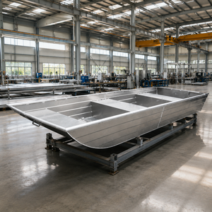 Barca a Fondo Piatto in Alluminio Spaziosa e Confortevole PB300 PB370 72KG 117KG 1.5mm 2mm Lega Opzionale Colori Variabili <span class=keywords><strong>per</strong></span> Crociere Fluviali Interne - Product Image 5