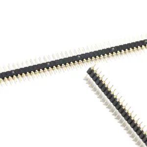 Conectores e terminais de cabeçote pcb banhado a ouro smt 1.27 2.54mm