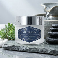 Emballage cosmétique en verre rechargeable vide, 30g 30ml, pot en verre transparent givré pour crème pour le visage 50g avec bouchon en plastique doré