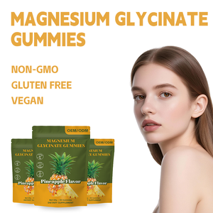 Venta al por mayor Magnesio Glicinato Gummies Natural Vegano Memoria Sueño Alimentos Suplementos a granel 400mg Magnesio Glicinato Gomitas - Product Image 5